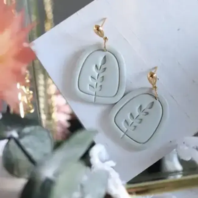 Petal & Posy Sapling Earrings in Pickle