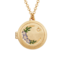 Fable England Nightshade Moon Round Gold Locket Chain Necklace