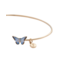 Fable England Enamel Blue Butterfly Bangle