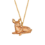 Fable England Resting Fawn Gold Chain Necklace