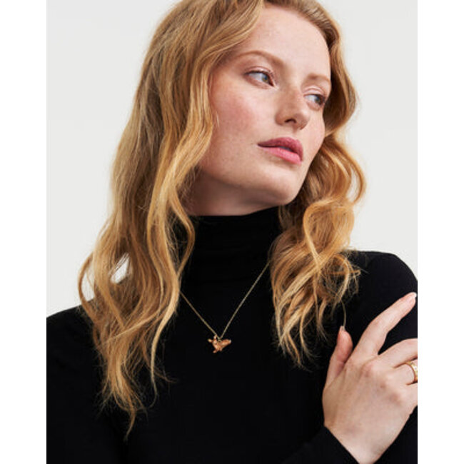 Fable England Resting Fawn Gold Chain Necklace