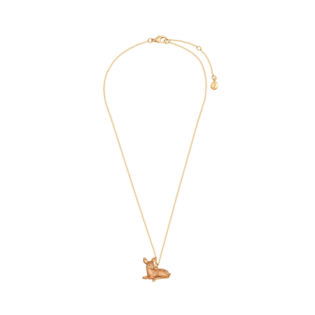 Fable England Resting Fawn Gold Chain Necklace