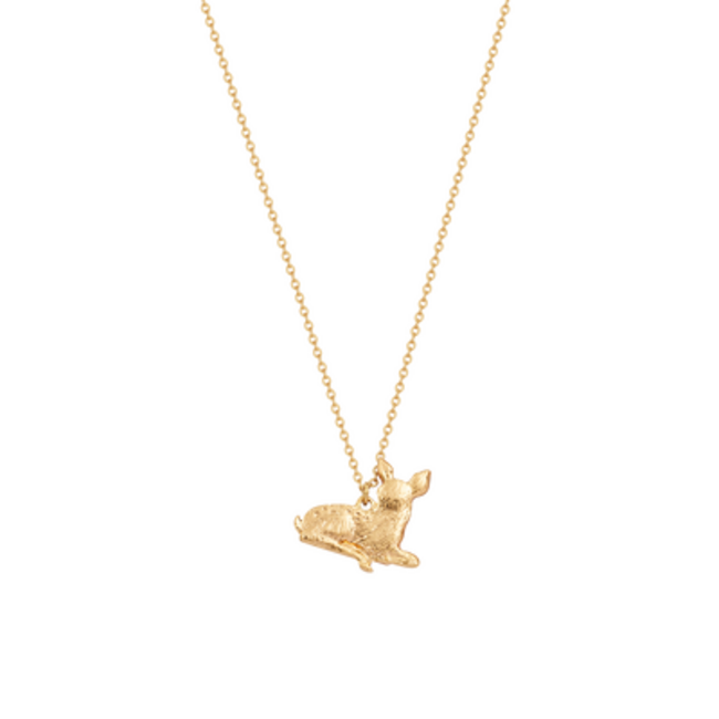 Fable England Resting Fawn Gold Chain Necklace
