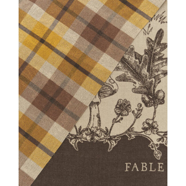 Fable England Woodland Tales Taupe Jacquard Scarf