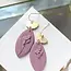 Petal & Posy Harvest Floral Polymer Clay Earrings - Beet