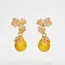 Fable England Golden Pear Drop Gold Earrings