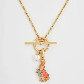 Fable England Peter Rabbit Cotton-tail Book Charm Toggle Necklace