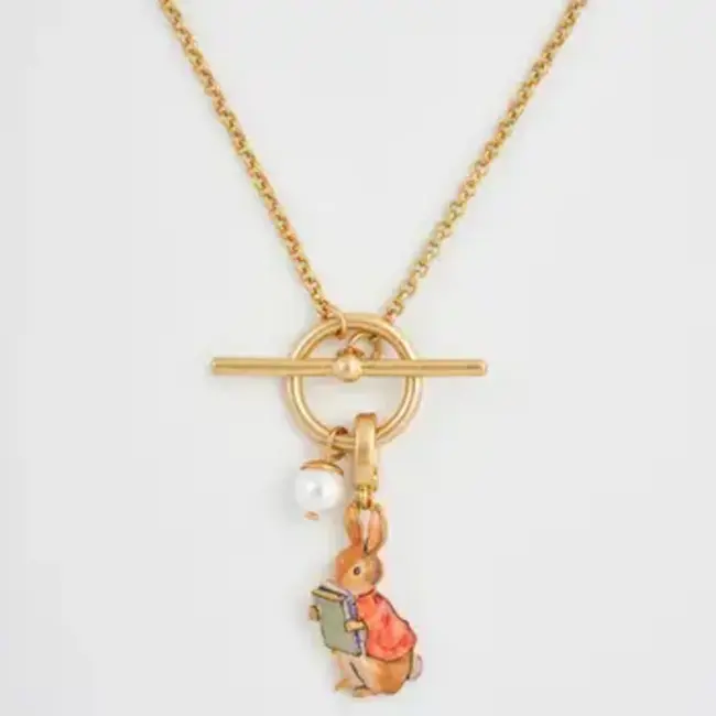Fable England Peter Rabbit Cotton-tail Book Charm Toggle Necklace