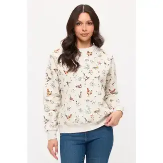 Ducks and Chicken Floral Sweatshirt