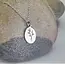Heart + Lotus July Birth Flower Necklace in Larkspur +  Sterling Silver