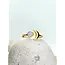 Heart + Lotus Sun + Moonstone Ring in Gold