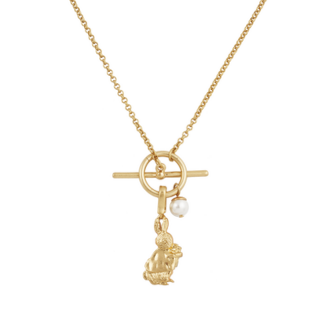 Fable England Peter Rabbit Cotton-tail Book Charm Toggle Necklace