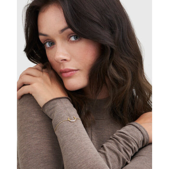 Fable England Nightshade Moon Gold Chain Bracelet