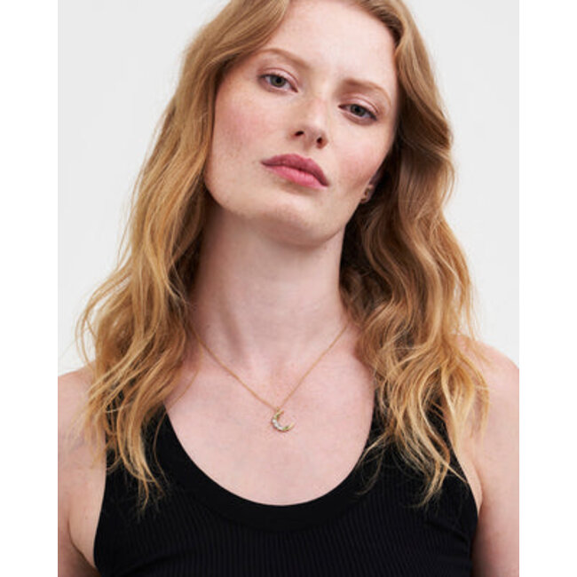 Fable England Nightshade Moon Gold Chain Necklace