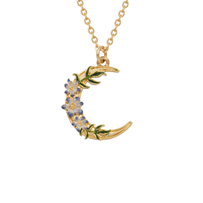 Fable England Nightshade Moon Gold Chain Necklace