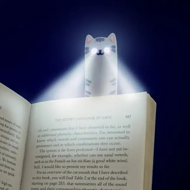 Cat Reading Light and Bookmark