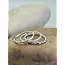 Heart and Lotus Mind Body Spirit Ring Set in Sterling Silver