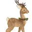 Brown Reindeer Large Figurine with Wreath Collar