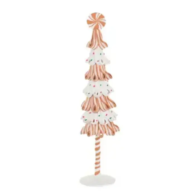 Large White/Green Candy-Ribbon Tree Display