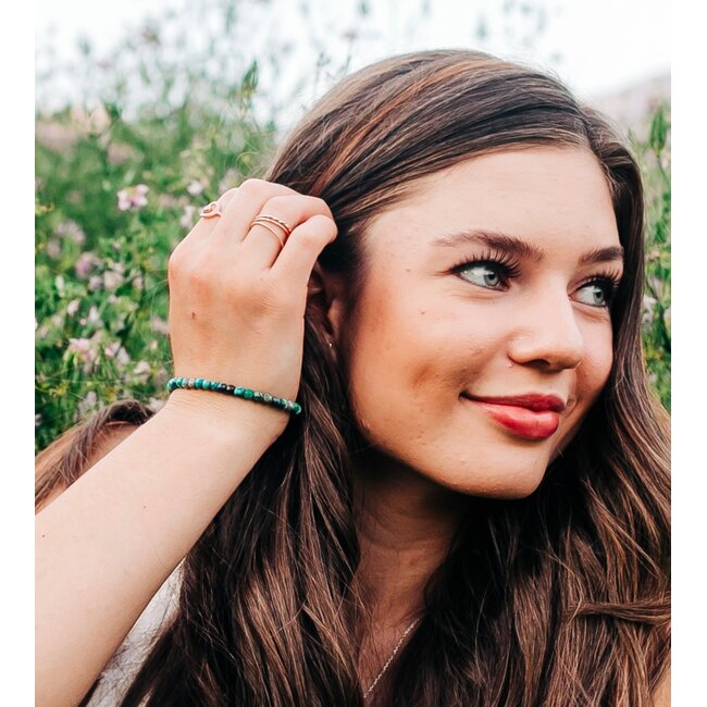 Heart + Lotus Mind Body Spirit Ring Set in Gold