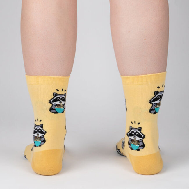 Sock it to me Ladies Socks - I Just Love Raccoons  and Ramen, OK?
