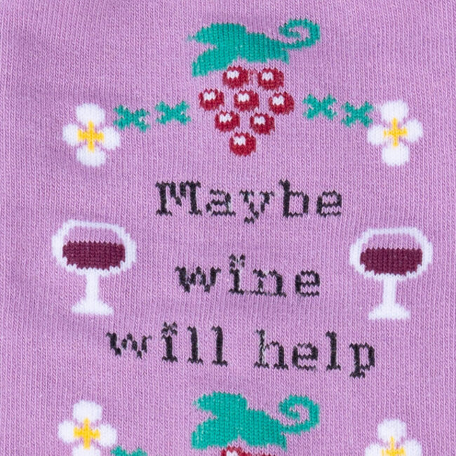 Sock it to me Ladies Socks - Maybe Wine Will Help