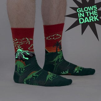 Sock it to me Men's Socks - Dinosaur Days - Glow in the Dark