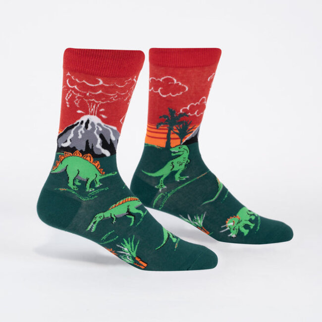 Sock it to me Men's Socks - Dinosaur Days - Glow in the Dark