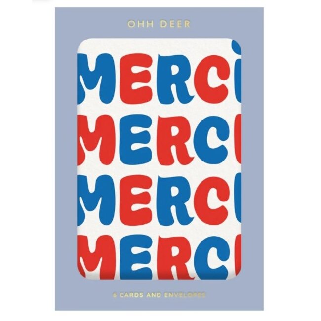 Thank You Card Set:  Merci Merci