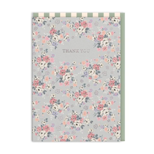 Thank You Card Set:  Clifton Rose Greeting Card