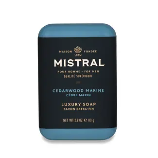 Mistral Mistral Men's Travel Soap 80g- Cedarwood Marine