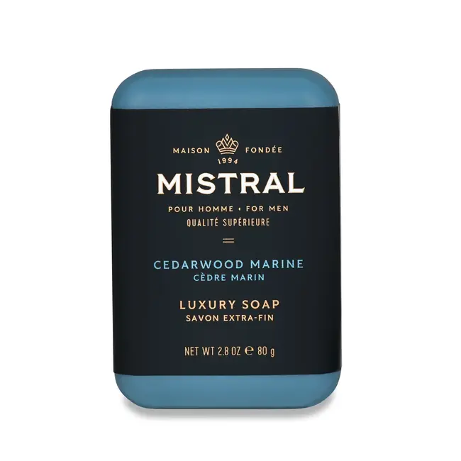 Mistral Mistral Men's Travel Soap 80g - Cedarwood Marine