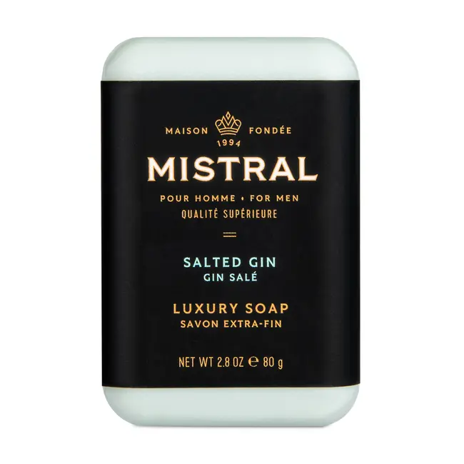 Mistral Mistral Men's Travel Soap 80g - Salted Gin