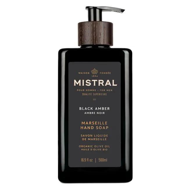 Mistral Mistral Men's Liquid Hand Soap 19.9 fl oz - Black Amber