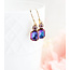 A Pocket of Posies Small Drop Earrings - Amethyst & Dark Aurora Purple Pink