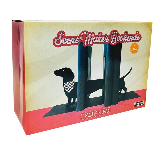 Dachshund 3 Piece Scene Maker Bookends