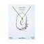 Heart + Lotus January Birth  Flower Necklace in Snowdrop + Gold