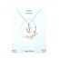 Heart + Lotus April Birth Flower Necklace in Sweetpea  + Sterling Silver