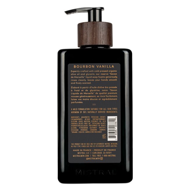 Mistral Mistral Men's Liquid Hand Soap 19.9 fl oz - Bourbon Vanilla