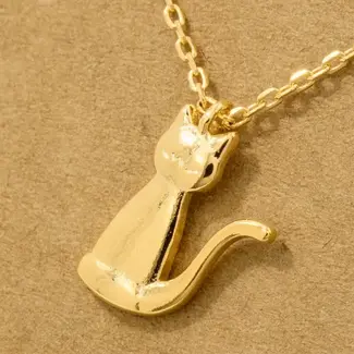 Shirleybird Necklace - Cat Gold