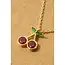 Shirleybird Necklace - Cubic Zirconia Cherry Gold
