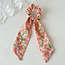 E&S Accessories Floral Scrunchie with Ribbon (more colours)