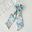 E&S Accessories Floral Scrunchie with Ribbon (more colours)
