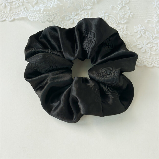 E&S Accessories Embossed Floral Scrunchie (more colours)