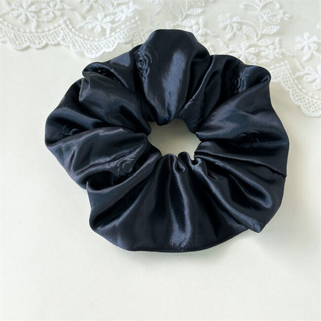 E&S Accessories Embossed Floral Scrunchie (more colours)