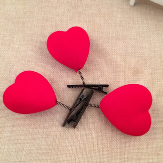 E&S Accessories Heart Barettes