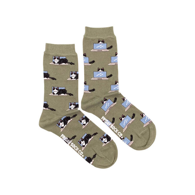 Friday Sock Co. Women's Fluffy Cat Socks