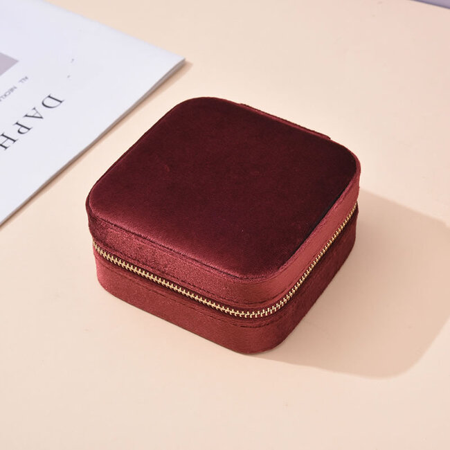 E&S Accessories Plush Jewelry Travel Box (more colours)