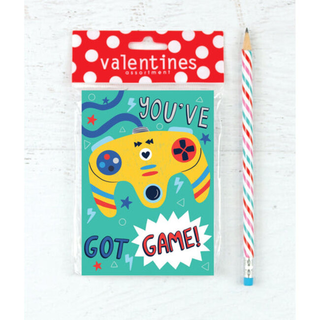 Video Game - Kids Valentine Card Pack