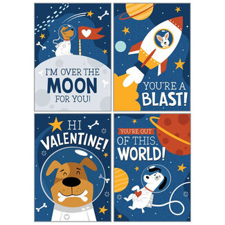 Space Pups - Kids Valentine Card Pack